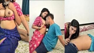 Wife saree boob sucking fucking hubby