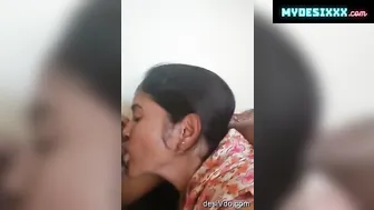 Hot sexy girl kissing sucking bf dick